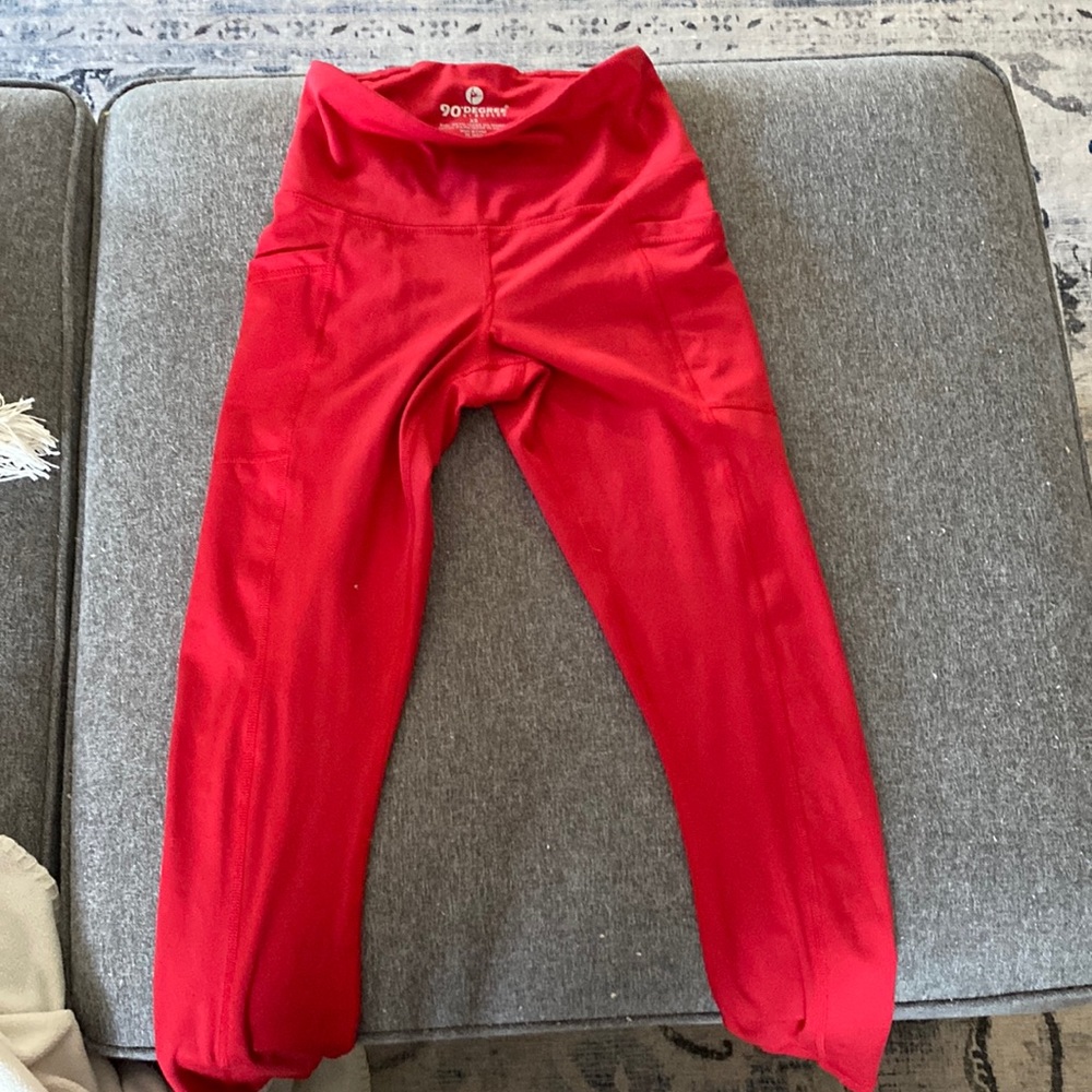 90 degree by reflex leggings womens size XS in red